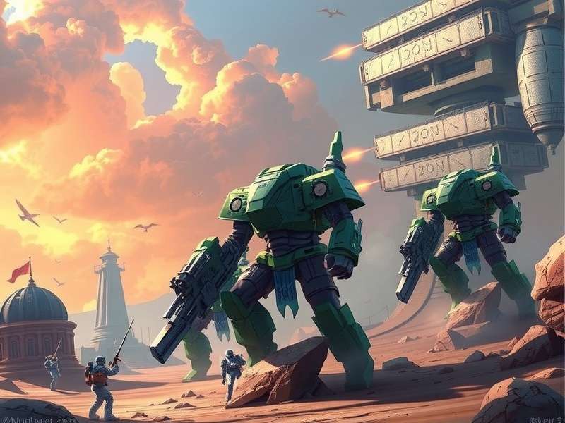 Giant Sentinels Battle Scene